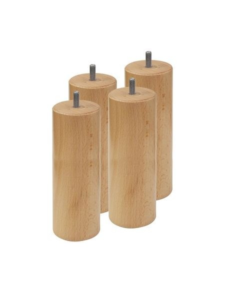 4 PIEDS en BOIS HAUTEUR 15 cm