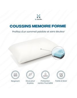 Oreiller Ergonomique Plat en Mémoire de Forme – Confort et Soutien Optimaux pour un Sommeil Réparateur