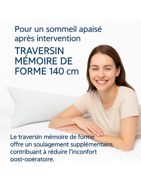 TRAVERSIN 140 cm FERME en MÉMOIRE de FORME