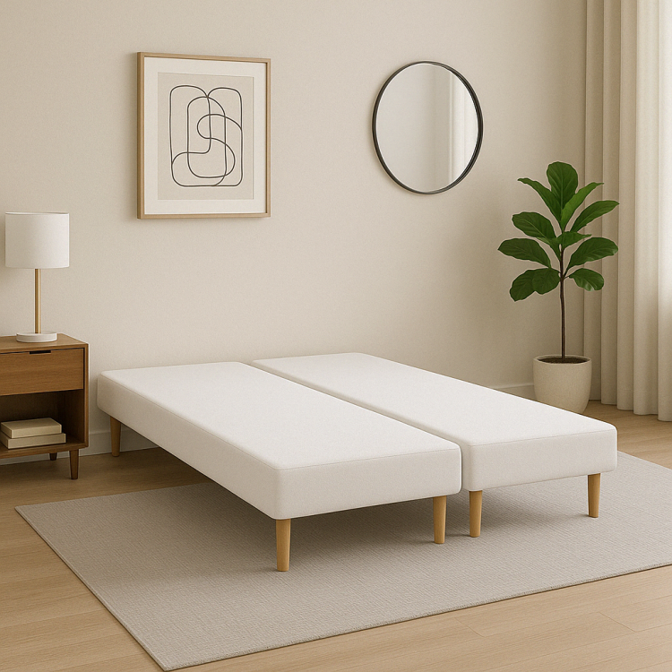 SOMMIER TAPISSIER blanc 90x200x2 (180x200) avec PIEDS offerts  FABRICATION FRANÇAISE, HAUTEUR 27 cm