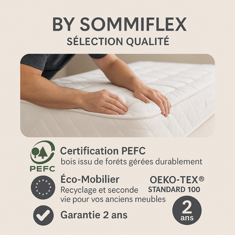 SOMMIER TAPISSIER GRIS 80x200x2 (160x200) | FABRICATION FRANÇAISE ARTISANALE | PIEDS OFFERTS | HAUTEUR avec PIEDS 27 cm SOMMIER TAPISSIER GRIS 80x200x2 (160x200) | FABRICATION FRANÇAISE ARTISANALE | PIEDS OFFERTS | HAUTEUR avec PIEDS 27 cm