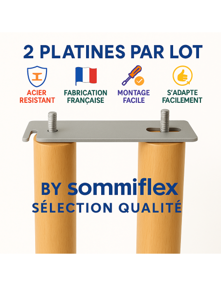 PLATINES de LIAISON pour SOMMIERS (ATTACHE, ASSEMBLAGE, JONCTION) – GARANTIE à VIE