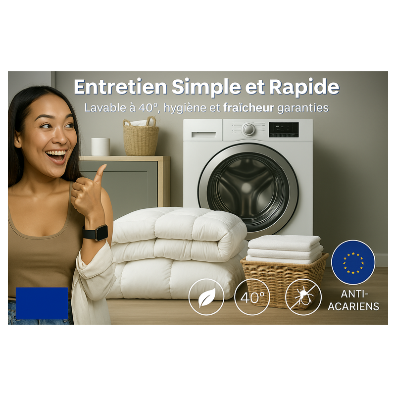 Couette 4 Saisons Très Chaude – Moelleuse & Thermorégulatrice 220x240