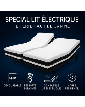 Matelas 2x90x200  Spécial Lit Électrique  Fabrication Européenne