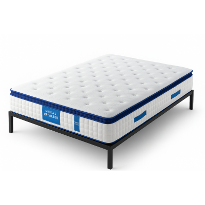 Matelas 140x190 cm  Ressorts Ensachés  Épaisseur 28 cm  Surmatelas Mousse HR  Confort MiFerme  Garantie 4 Ans 2