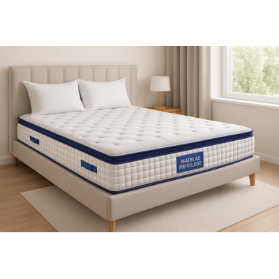 Matelas 180x200 cm  Ressorts Ensachés  Épaisseur 28 cm Surmatelas Mousse HR  Confort MiFerme  Garantie 4 Ans