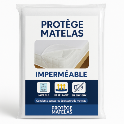 Protège Matelas 90x190 Imperméable – Lavable, Respirant et Silencieux – Convient à Toutes les Épaisseurs