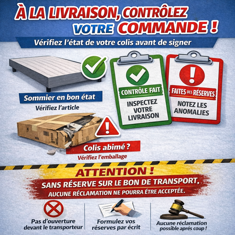 SOMMIER TAPISSIER GRIS 140x200 cm | FABRICATION FRANÇAISE ARTISANALE | PIEDS OFFERTS | HAUTEUR avec PIEDS 27 cm