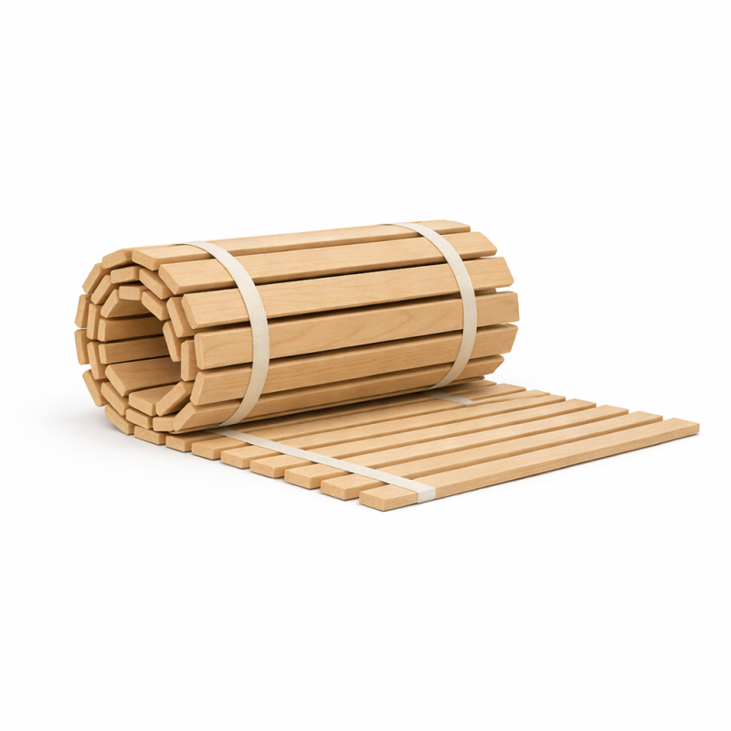 Sommier à lattes 140x190 ou 140x200 – Lattes en pin massif sur rouleau