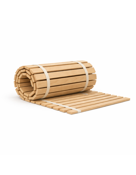 Sommier à lattes 140x190 ou 140x200 – Lattes en pin massif sur rouleau