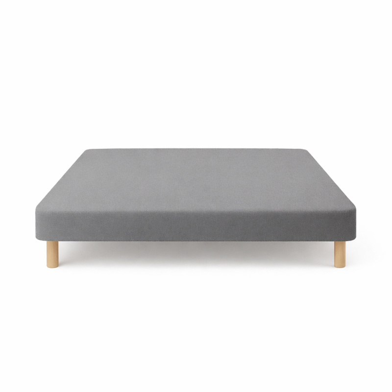 Sommier Tapissier Gris 120x190 – Fabrication Française Artisanale