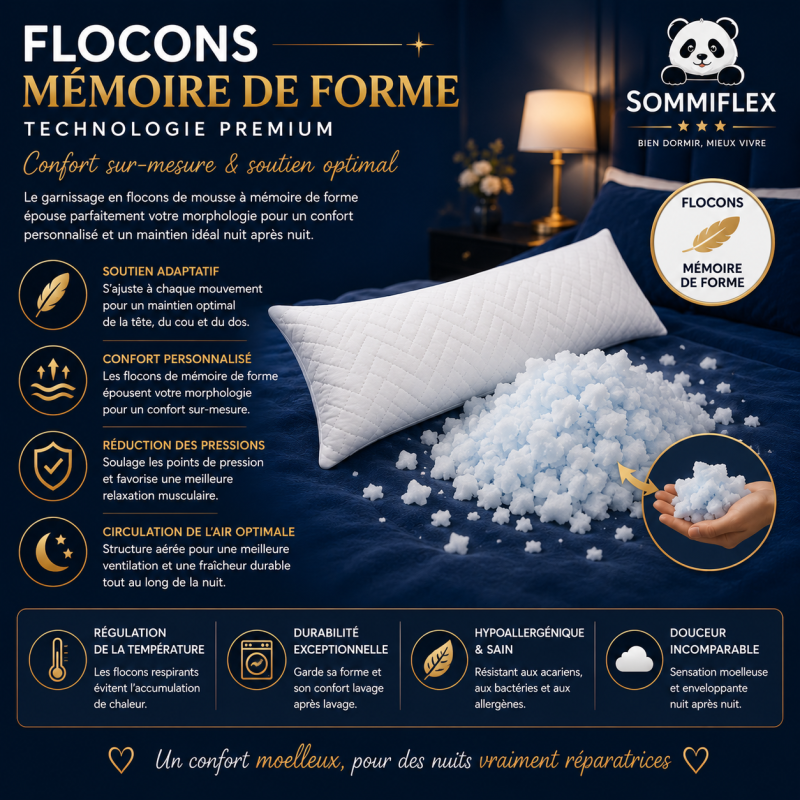 TRAVERSIN 140 cm FERME en MÉMOIRE de FORME