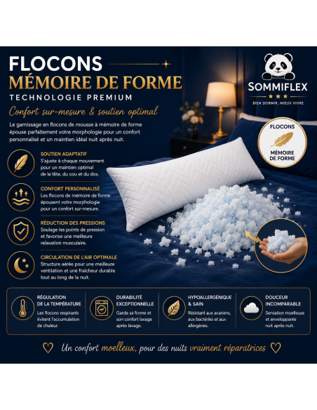 TRAVERSIN 140 cm FERME en MÉMOIRE de FORME